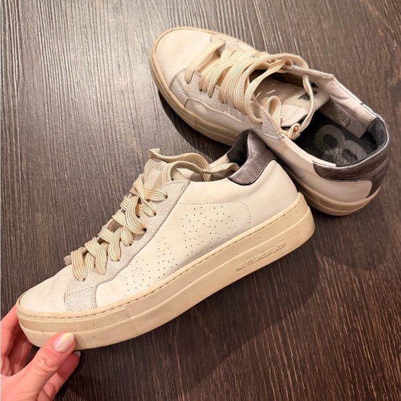 P448 Thea Chalk Platform Sneakers - Picture 4 of 11